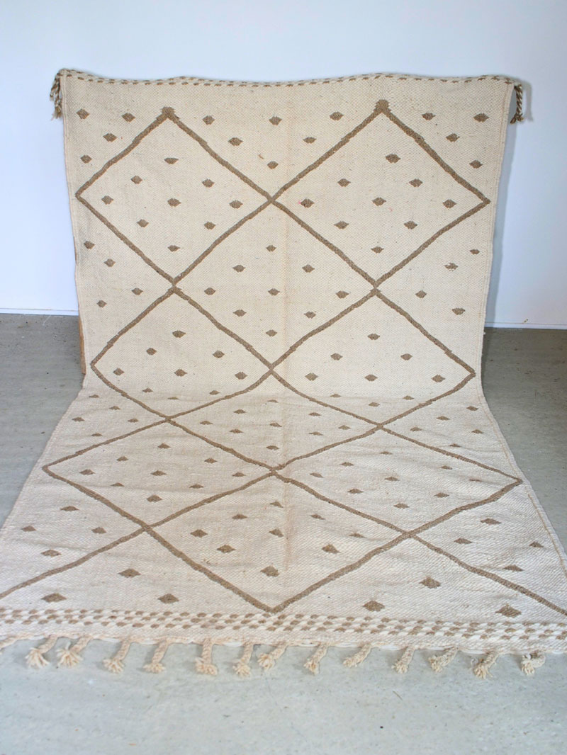 Kilim beige losanges & pois création KenzOumi