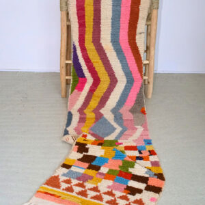 Tapis de couloir berbère Boujaad Zigzag